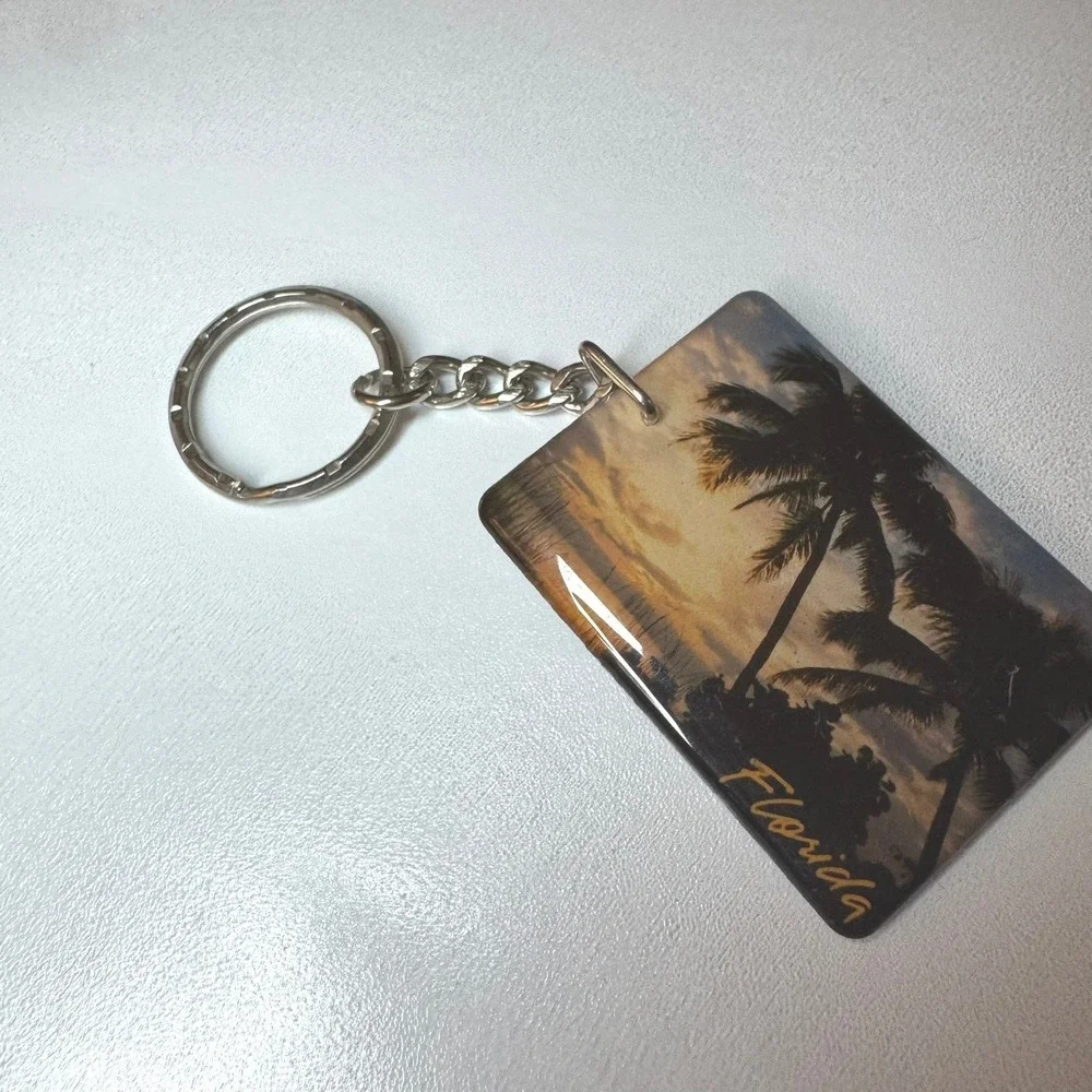 Florida Palm Tree‎ Sunset Souvenir Keychain